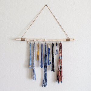 Driftwood Jewelry Hanger - 9 Hook Wall Hanger for keys, bracelets, necklaces